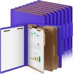 Skyygemm 12 Pcs Classification Folders Letter Size, 3 Divider Pressboard File by Skyygemm