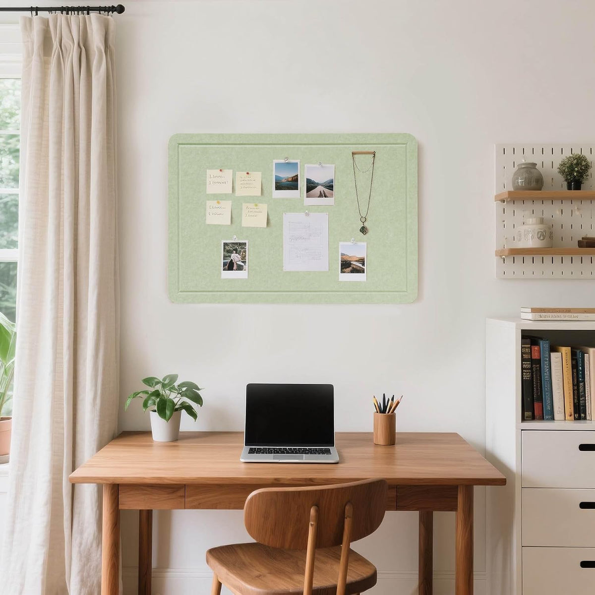 Felt Bulletin Board 36x24 inches, Decorative Pin Board for Home & Office