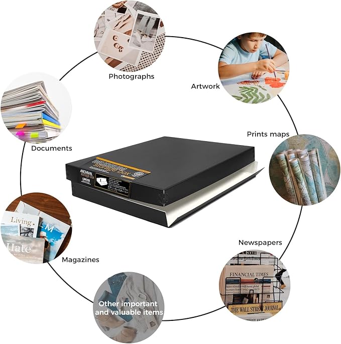 Lineco Museum Archival Storage Box, 11.75x15.25x1.5 in. Drop Front Design. - Image 6