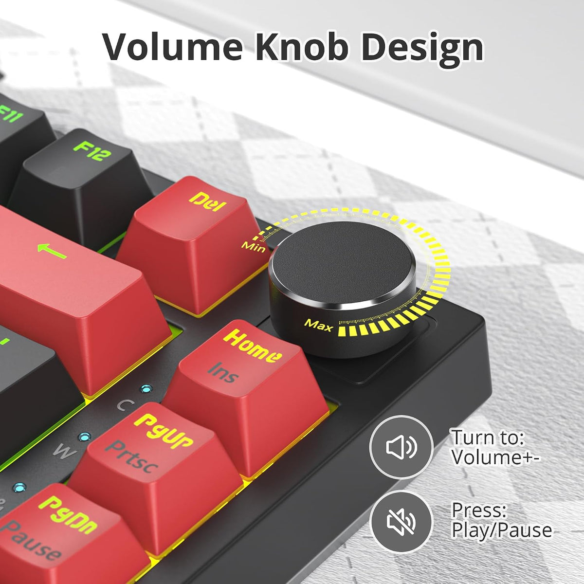 75% Mechanical Gaming Keyboard - Wired Gasket Mount TKL Hot Swappable RGB Bac...