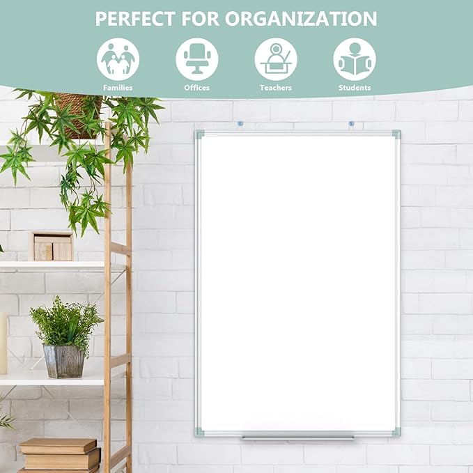 Lockways Magnetic Dry Erase Board, 36 x 24 Inch Magnetic Whiteboard White Board - Image 4
