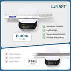 LJR ART 12 Inch Aluminum Cutting Ruler, Dual Scale Inch/Metric Measuring Tool - Image 4