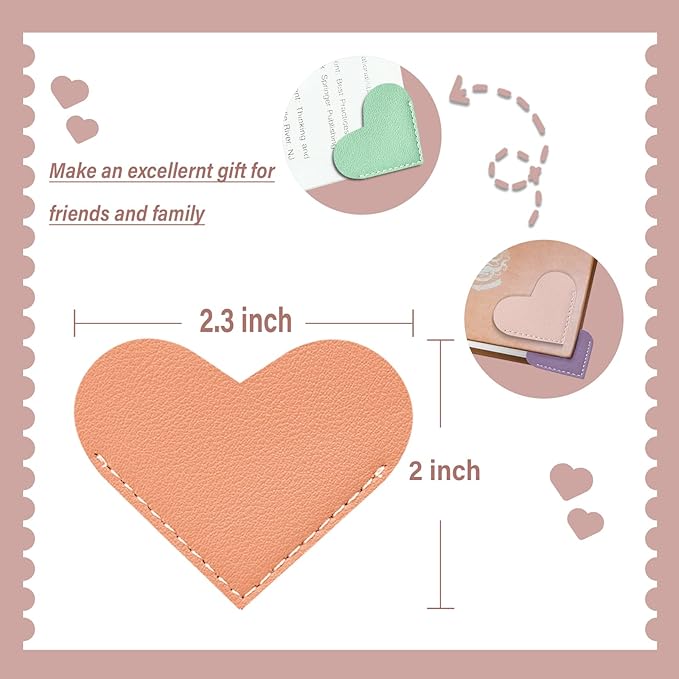 Leather Heart Bookmarks - Image 3