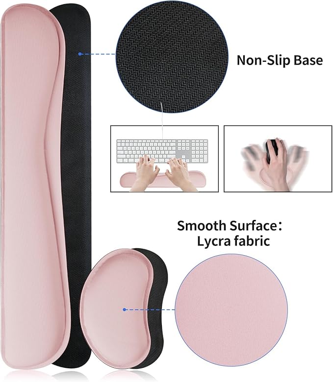 Bloss Large Desk Pad and Keyboard Wrist Rest, Large Mouse Pad + Keyboard - Image 5