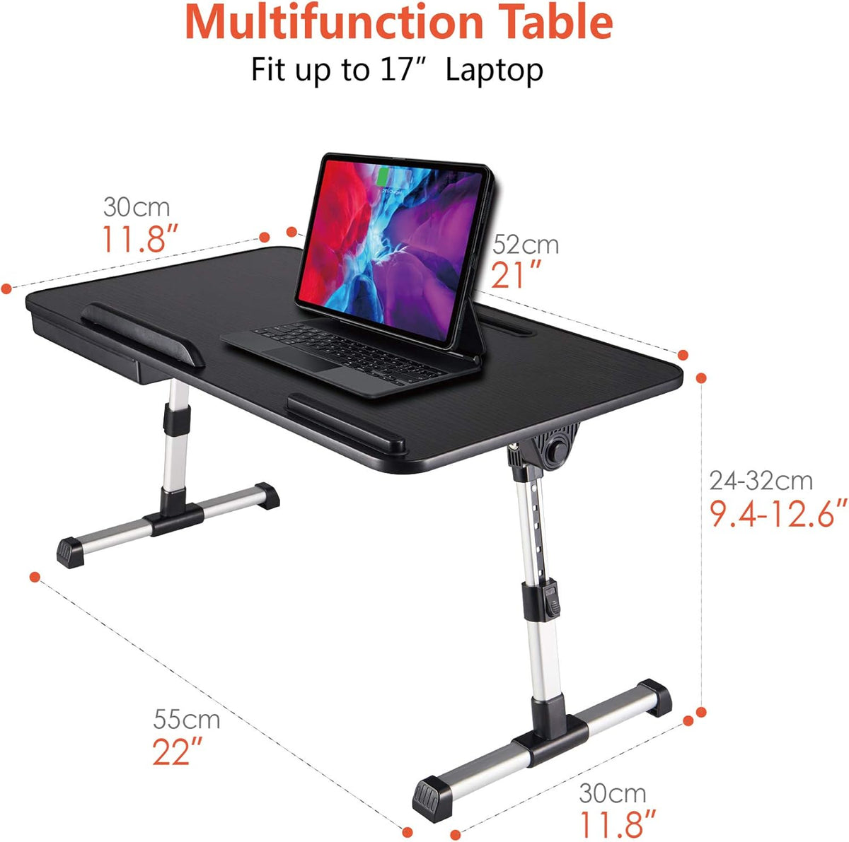 Lap Desk for Laptop,BUILDEC Adjustable Laptop Stand for Desk with Storage Dra...