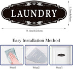 Laundry Room Door Sign for Business and Home，Self-adhesive Waterproof Cute - Image 2