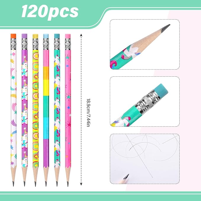 TecUnite 120 Pcs Scented HB Pencils - Image 3