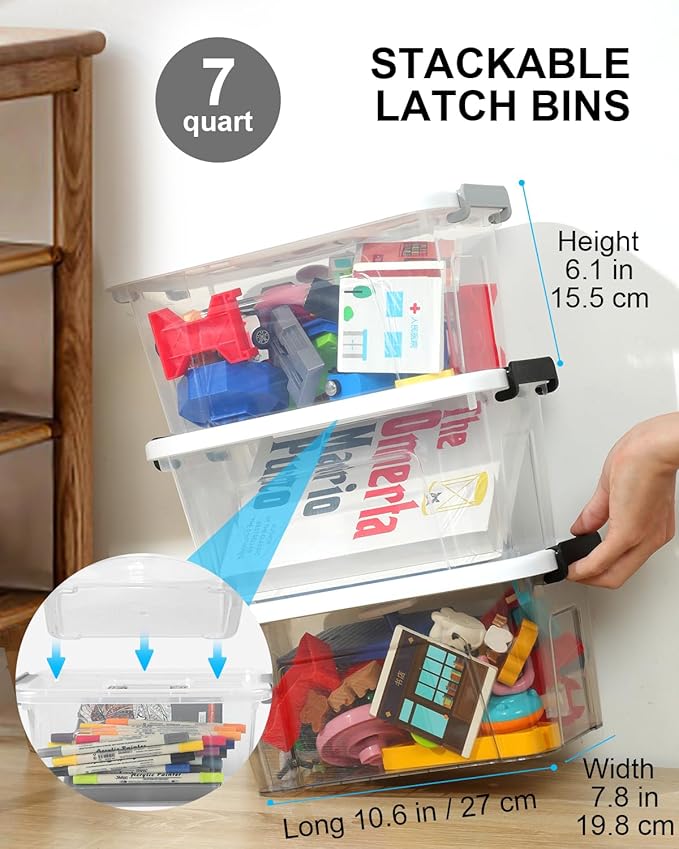 NUMIFUN Plastic Storage Bins - Image 3