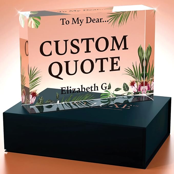 Personalized Gifts, Custom Quote Block Letter Board, Crystal-Clear Acrylic - Image 4