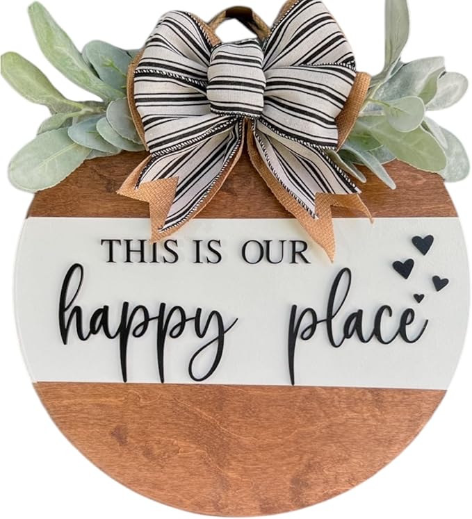 Wood front door sign Wood sign Home decor Welcome sign Sign by Unknown