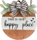 Wood front door sign Wood sign Home decor Welcome sign Sign by Unknown