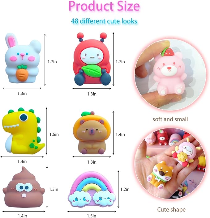 48 pcs Cute Pencil Sharpener for Kids Fun Pencil Sharpener Bulk Kawaii Manual - Image 2