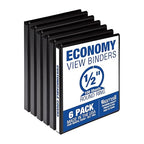 Samsill 0.5 Inch 3 Ring Binder, Made in USA, Economy Round Ring, 100 Sheet by Samsill