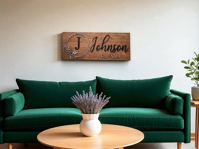 Custom Family Name Sign | Personalized Wooden Wedding Gift | Rustic Last Name - Image 8
