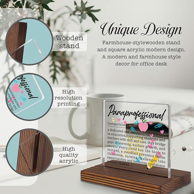 Paraprofessional Gifts, Thank You Desk Sign - Image 3