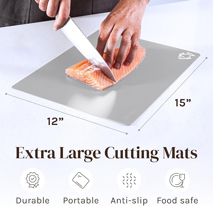 Cooler Kitchen Extra Thick Flexible Cutting Mat Set - Image 2