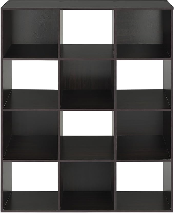 Whitmor 12 Cube Bookcase, 4 Tier Stackable MDF Bookself, Open Storage Display - Image 6