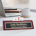 Business Wood Name Plate for Desk | Custom Desk Name Plate Personalized Gift by EngravingInternational