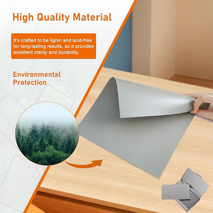 Guakicae 40 Sheets Grey Cardstock 8.5 x 11 Certificate Paper, 75lb Heavyweight - Image 5