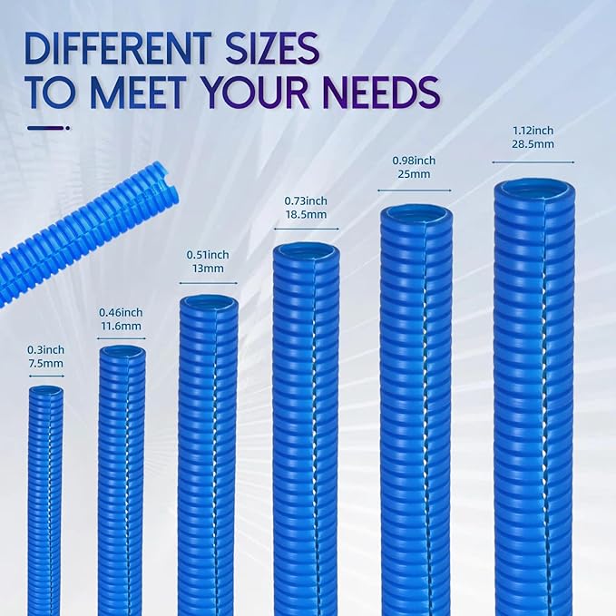 Split Wire Loom Tubing, 25ft Cord Protectors from Pets No Chew, Flexible Wire - Image 3