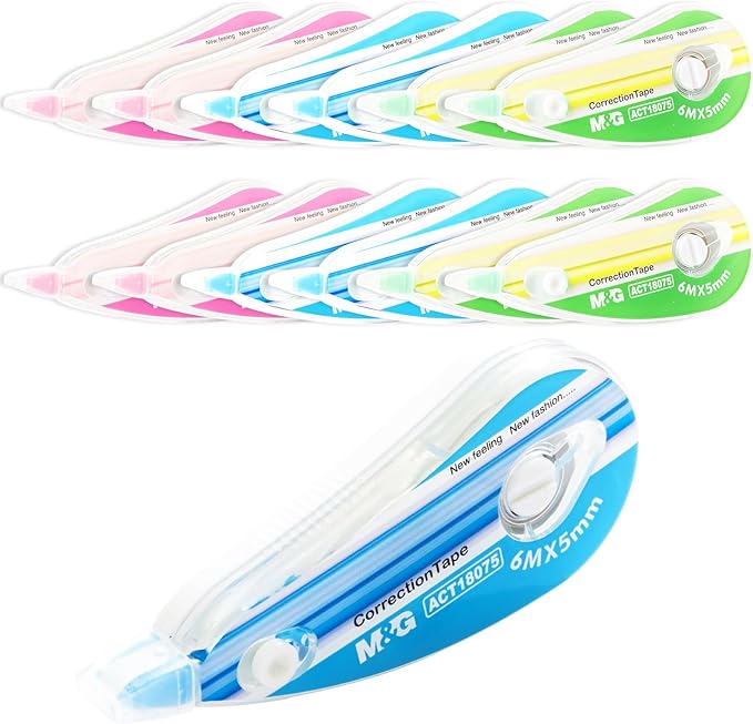 M&G 12 pack Correction Tape，19.7 feet correction tape, Office Products by MG