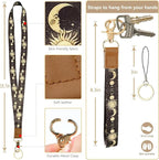 bolimoss Sun and Moon Lanyard Wallet, Boho Lanyard - Image 5