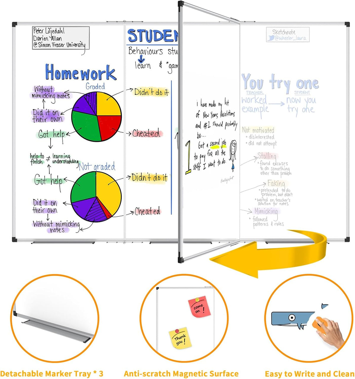 XBoard Extra Large Magnetic Whiteboard 118 x 48 Inch, 10' x 4' Oversi...