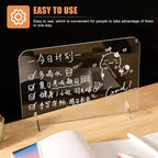 Generic 5Pcs Acrylic Writing Boards 20X30Cm Desktop Message Whiteboards - Image 4
