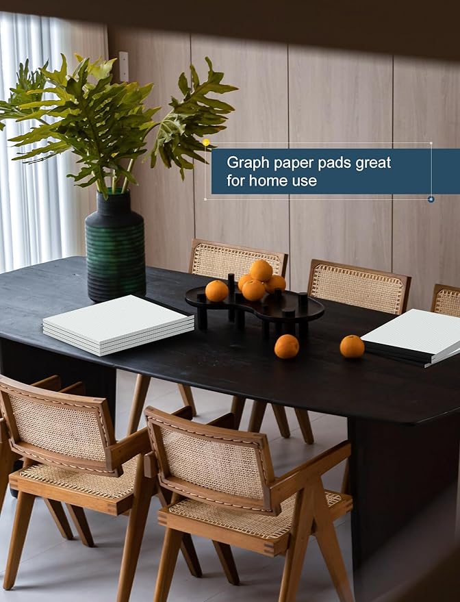 Zaviko Graph Paper Pad 8.5 x 11, 24 Pack, 4x4 Graph Ruled, Grid Paper Pad - Image 7
