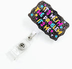 Badge Reel Retractable with ID Clip Badge Reel Holder Funny Acrylic Badge by TianZhun