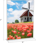 xydstay 6pack Acrylic Sign Holder 5 X 7, Vertical T Shape Clear Plastic Sign - Image 6