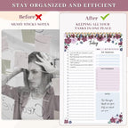Thboxes 60 Pages To Do List Notepad, 6.7” X 9.8” To Do List Notebook Tear Off - Image 4