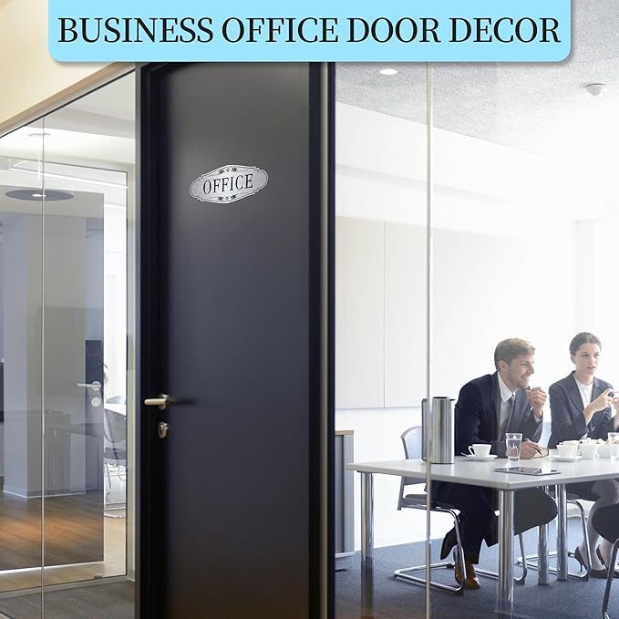 The Office Door Sign for Home and Business，Self-Adhesive Waterproof Brushed - Image 5