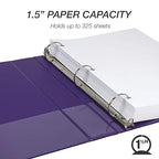 Samsill 1.5 Inch 3 Ring Binder, Made in USA, Economy Round Ring, 325 Sheet - Image 3