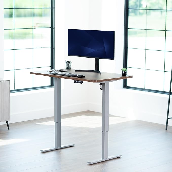 VIVO Electric 48 x 30 in Rustic Standing Desk, Memory Height Adjustment - Image 2