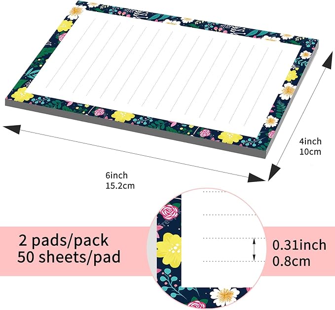 SXboxing Sticky Notes 4X6 Inches, 2 Pack Large Cute Self-Stick Pads, Bright - Image 4