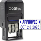 ZIGEL D50 Date Stamp with Approved by ZIGEL