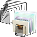 2 Pcs 7 Section Incline File Sorter Metal Wire Mesh File Rack by Chivertion