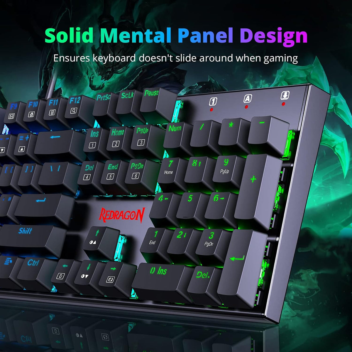Redragon Mechanical Gaming Keyboard with Red Switches, Wired Keyboard Mechani...
