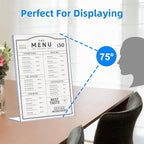 6 Pack Acrylic Sign Holder 8.5 x 11, L-Shape Acrylic Stands - Image 6