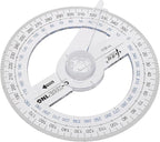 360° Protractor Pack of 5 Protactors Plastic Protractor Math Protractors Clear - Image 3