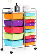 HAPPYGRILL 15-Drawer Rolling Cart, Storage Carts by HAPPYGRILL
