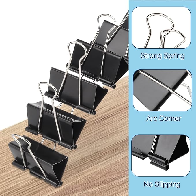 Ufmarine Extra Large Binder Clips 2 inch, Big Paper Clips - Image 2
