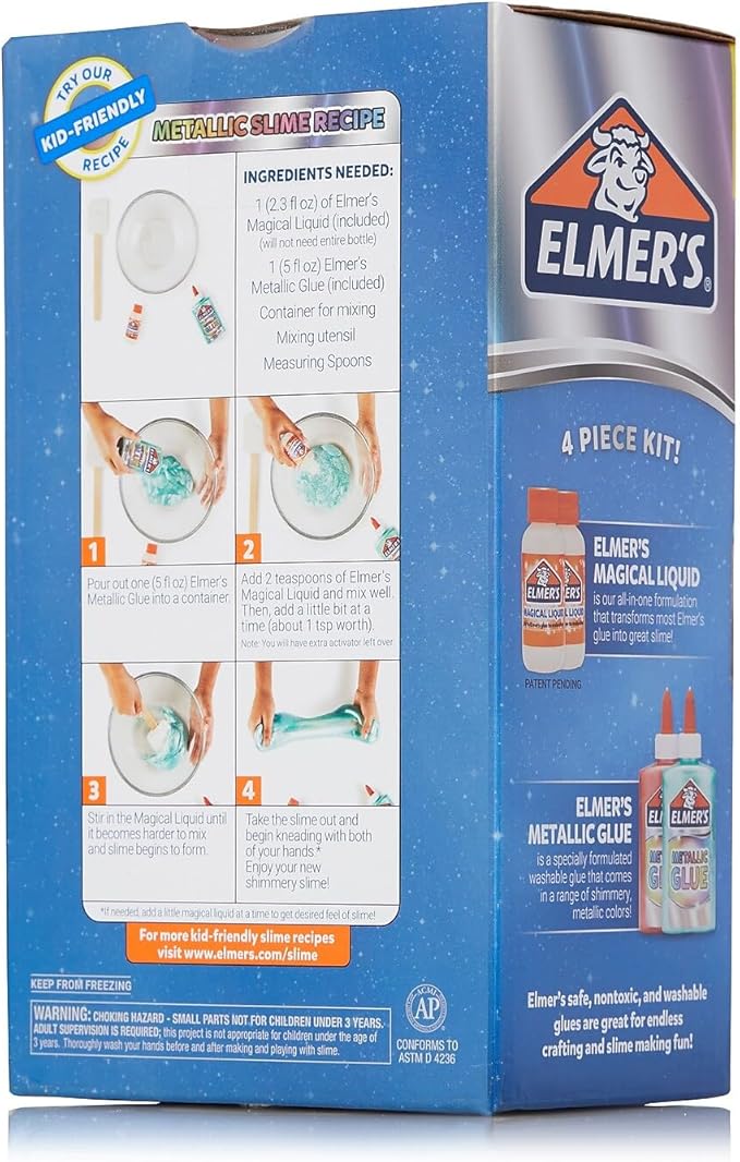 Elmer’s Metallic Slime Kit, Includes Glue and Magical Liquid Activator - Image 5