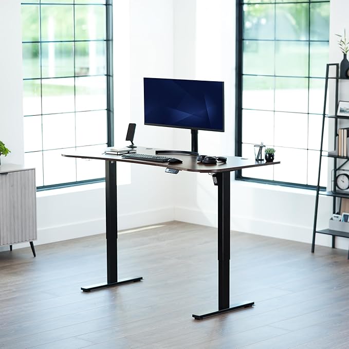 VIVO Electric 63 x 32 in Rustic Standing Desk, Memory Height Adjustment - Image 2