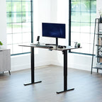 VIVO Electric 63 x 32 in Rustic Standing Desk, Memory Height Adjustment - Image 2