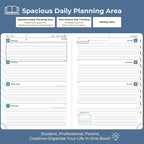 IN-LUXPRO Planner 2026 Daily Weekly and Monthly, 12 Months Spiral Bound - Image 3