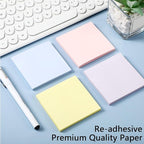 Thenshop 12 Pads Pastel Sticky Notes 3''x3'', Self Stick Notes Pads Pastel - Image 4
