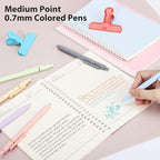 FIOVER Colored Pens, 24 Pack Colorful Gel Pens, Quick-Dry 0.7mm Medium Point - Image 4