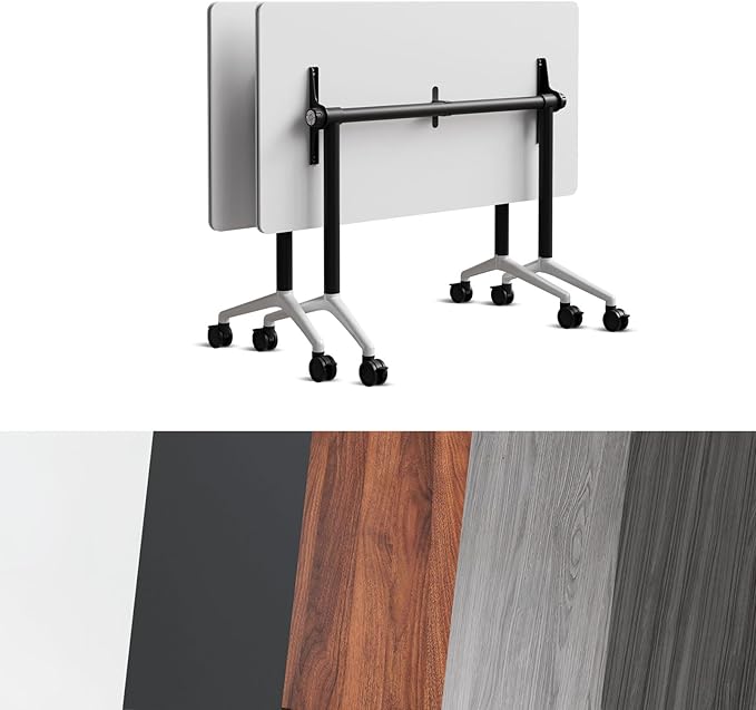 Goakwwuz Conference Room Table, Folding Conference Tables, Thicken Grey Tabletop by Goakwwuz